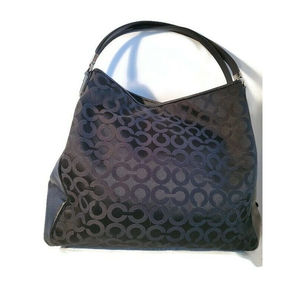 Coach Madison Black Phoebe Art Signature Hobo Bag D1326-25637